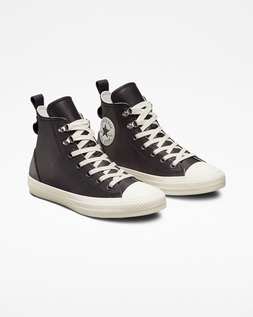 Tenisky Vysoke Converse Chuck Taylor All Star Kozene Hike Damske Čierne | SK 11XODG1